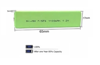Piles rechargeables prismatiques 1400 mAh 7/5F6 1,2 V Nimh pour lecteur CD Panasonic Walkman