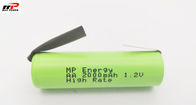 Type rechargeable poids léger de rasoir de rasoir du paquet 10C de batterie d'AA2000mAh 1.2V Nimh