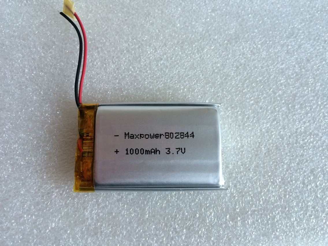 802844 dispositif médical des batteries IEC62133 de polymère d'ion de lithium de 1000mAh 3.7V