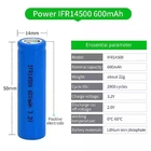 14500 batterie rechargeable Li Iron Phosphate Battery 3.2V 600mAh du lithium Lifepo4