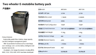 lithium Ion Battery Pack For Two Wheeler Bike de 48V 18Ah 24Ah 60Ah