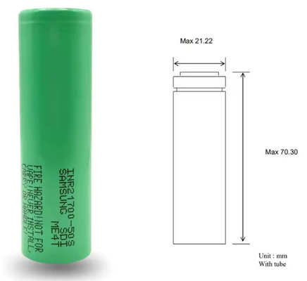Une batterie au lithium de haute consommation de 21700 de qualité A, d'origine 3.6V 5000mAh