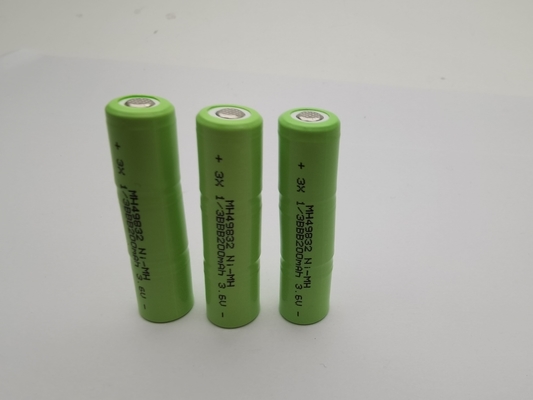 UL 3.6V 200mAh NIMH Piles rechargeables 1/3BBB batterie NIMH personnalisée prête à l'emploi