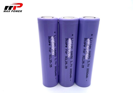 Li16650C 3,7 V 2000mah Cellule de batterie rechargeable au lithium-ion Service OEM CE UL CB