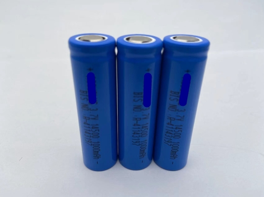 14500 3,7 V 1000mah 800mAh Batterie rechargeable au lithium-ion Cellule OEM service CE UL CB