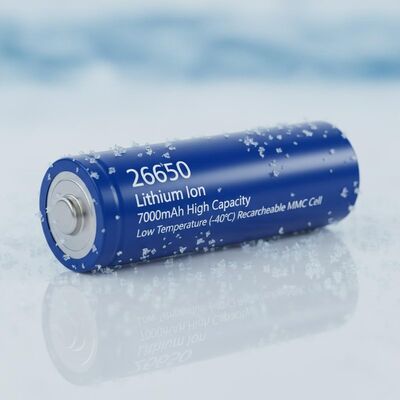 Batterie Lithium-ion 26650 7000mAh Haute Capacité Basse Température (-40°C) Cellule NMC Rechargeable