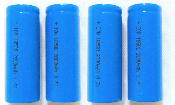INR18500 Lithium Ion Battery 2000mAh High Capacity 3.7V Rechargeable Li-ion Battery