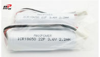 Les batteries rechargeables 3.7V 2200mAh 1000 d'ion de lithium d'ICR18650 Samsung 22P fait un cycle