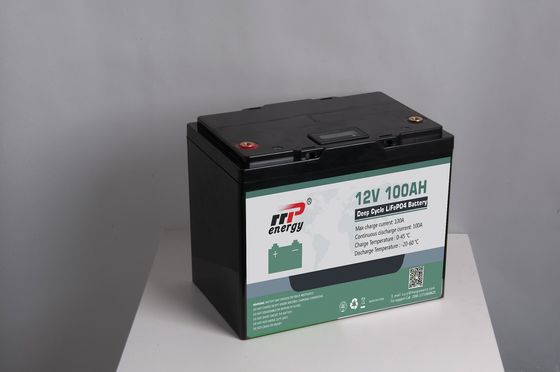 Batterie lithium LiFePO4 12V 100Ah à cycle profond avec une longue durée de vie pour applications camping-car et VE