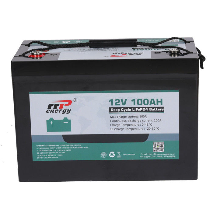 Batterie lithium LiFePO4 12V 100Ah à cycle profond avec une longue durée de vie pour applications camping-car et VE