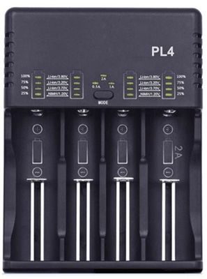 Matériel rapide d'ABS de fentes de Spped LiFePO4 NIMH NICAD 4 de chargeur de batterie d'affichage à cristaux liquides de lithium