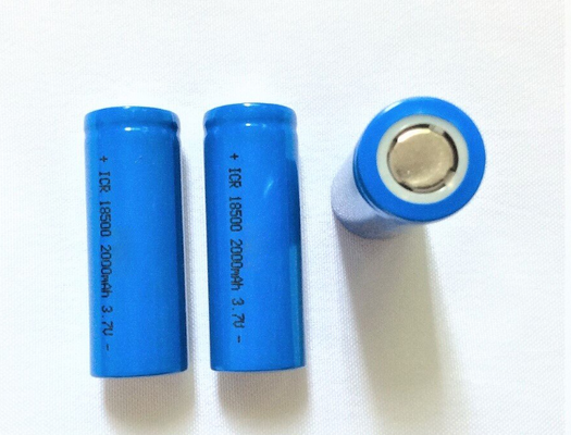 INR18500 Batterie au lithium-ion 2000mAh Batterie rechargeable au lithium-ion haute capacité 3.7V