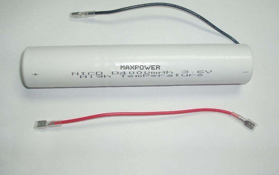 batteries rechargeables 3.6Volt IEC61951-1/2 à hautes teératures de 4000mAh NICAD