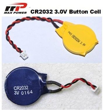 Batterie au lithium primaire de CR2032 3V 210mAh, cellule à haute tension de bouton
