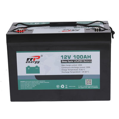Batterie lithium LiFePO4 12V 100Ah à cycle profond avec une longue durée de vie pour applications camping-car et VE